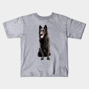 German Shepherd Black Dog Kids T-Shirt